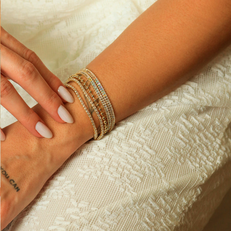 Pulseira Riviera Zircônias Liz Folheada a Ouro 18k