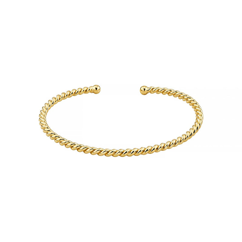 Bracelete Torcido Kaka Folheado a Ouro 18k