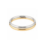Kit Dois Braceletes Mel Folheado a Ouro 18k e Folheado em Ródio Branco