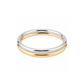 Kit Dois Braceletes Mel Folheado a Ouro 18k e Folheado em Ródio Branco
