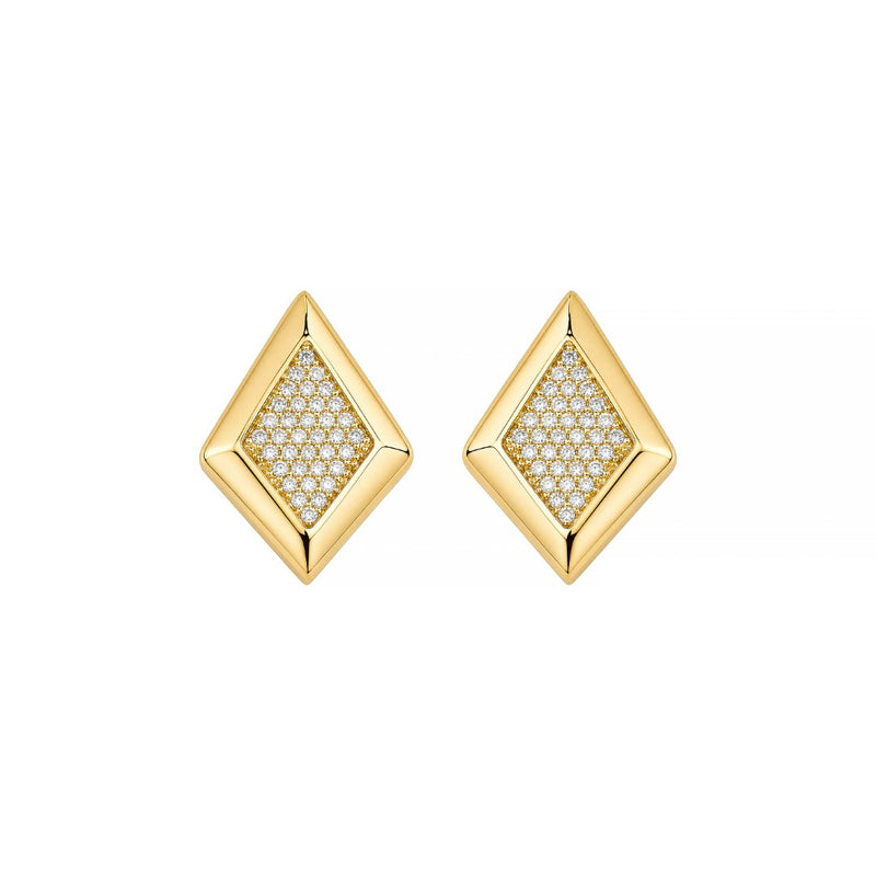 Brinco Serena Zircônias Folheado a Ouro 18k