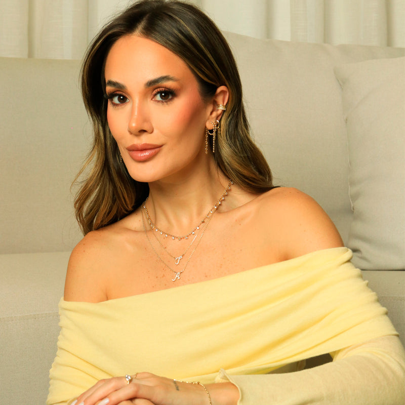 Colar Liz Ponto de Luz Zircônias Folheado a Ouro 18k