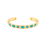 Bracelete Stefani Turquesa Folheado a Ouro 18k