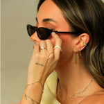 Anel Zoe Gota Zircônia Folheado a Ouro 18k
