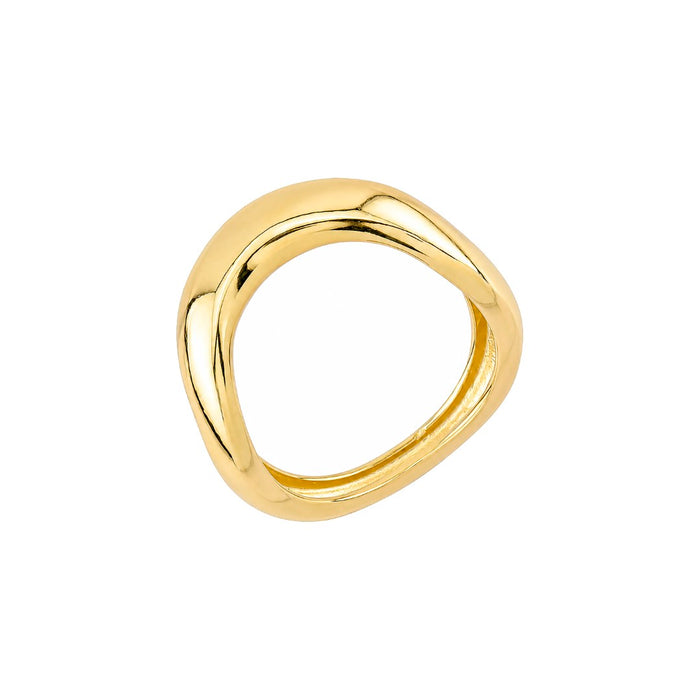Anel Orgânico Bárbara Folheado a Ouro 18k