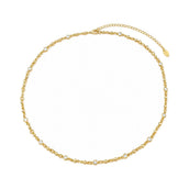 Colar Beatrice Bolinhas e Zircônias Folheado a Ouro 18k