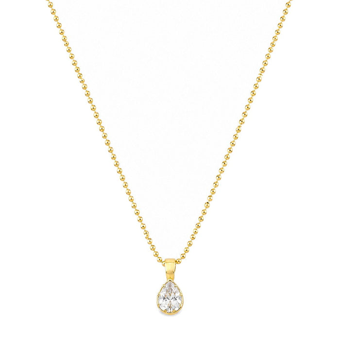 Colar Piuka Lalá Gota Zircônia Folheado a Ouro 18k