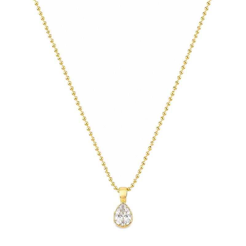 Colar Piuka Lalá Gota Zircônia Folheado a Ouro 18k