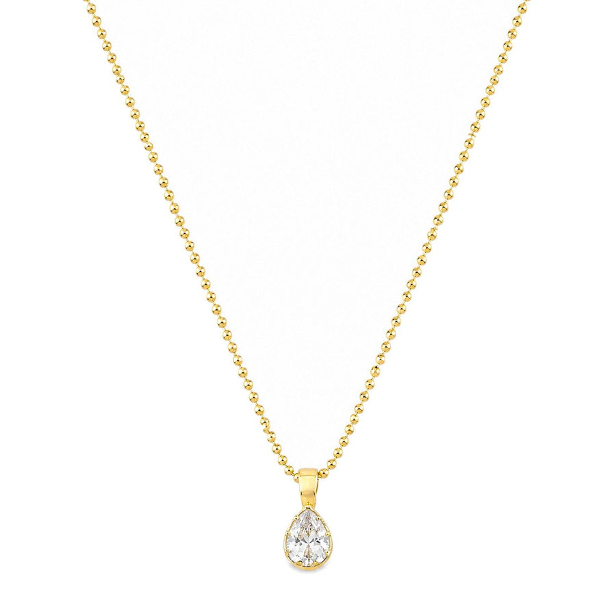 Colar Piuka Lalá Gota Zircônia Folheado a Ouro 18k
