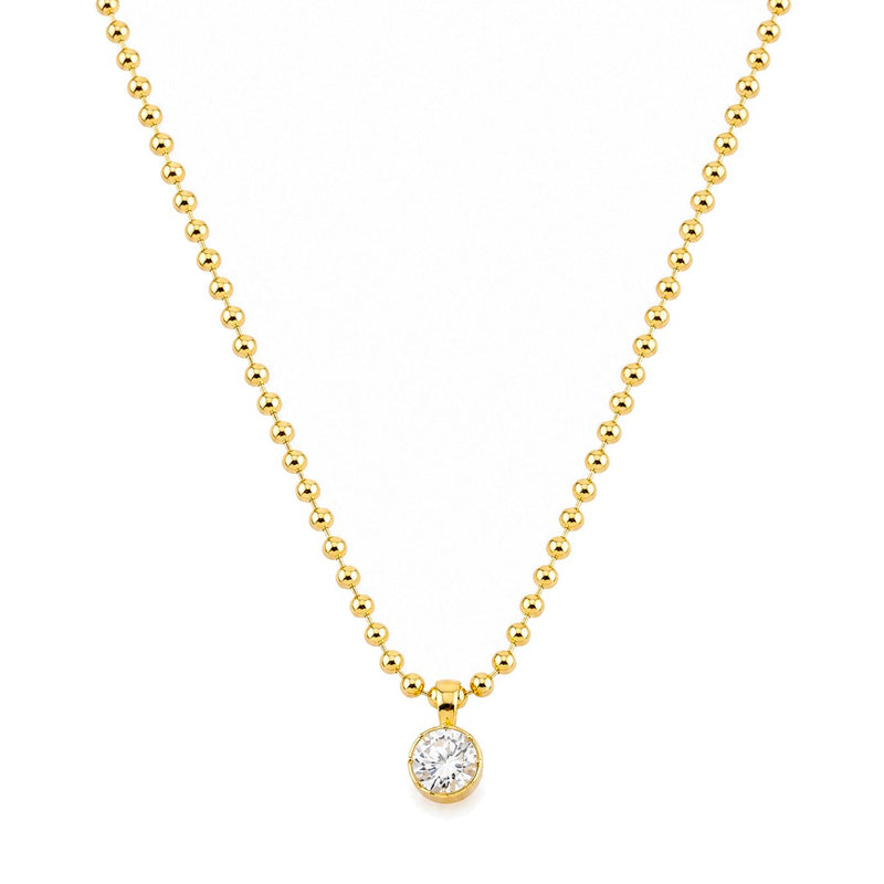 Colar Piuka Lalá Ponto de Luz Zircônia Folheado a Ouro 18k
