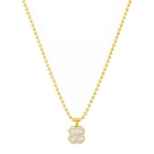 Colar Trevo Lucky Zircônias Folheado a Ouro 18k