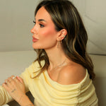 Trio de Brincos Celina Zircônia Folheado a Ouro 18k