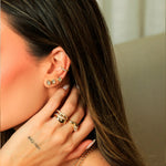 Piercing de Encaixe Maia Zircônia Folheado a Ouro 18k