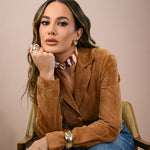 Thais Aguiar - Brinco Orgânico Nora e Lenço de Seda - Piuka