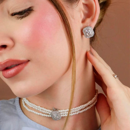 Fe Tumas - Choker Tripla Isabella e Brinco Isabella - Piuka