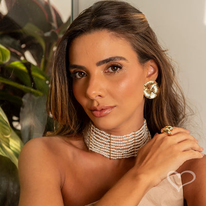 Ingrid Giovinazzo - Brinco Karol e Choker Louise - Piuka
