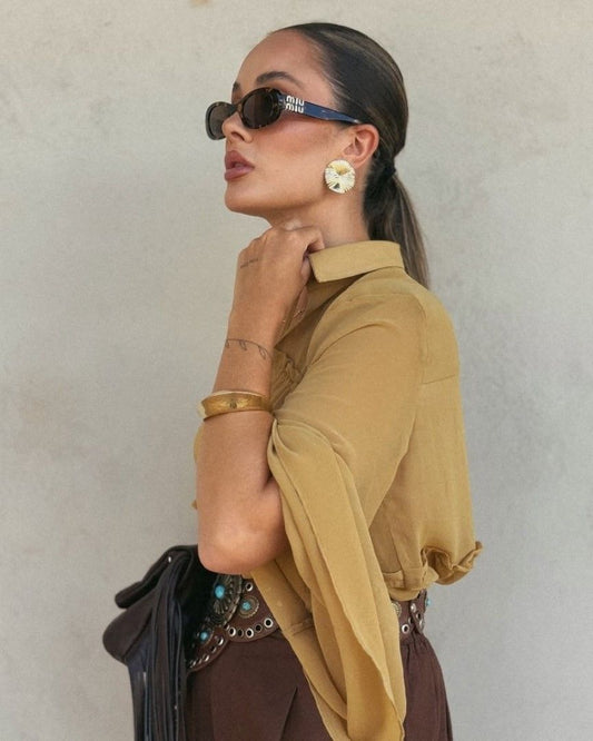 Thais Aguiar - Brinco Karol e Bracelete Aline - Piuka