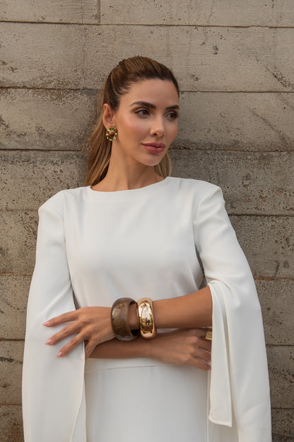 Ingrid Giovinazzo - Brinco Marina Gota Resina Marrom &  Gargantilha Tubo Mari