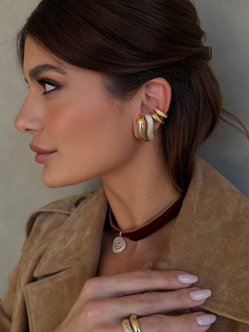 Ari Cânovas - Choker Lully Veludo & Brinco Ear Hook Rebeca