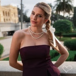 Mix Nat Mosca - Laço Amanda Branco e Colar Pérolas Victória - Piuka