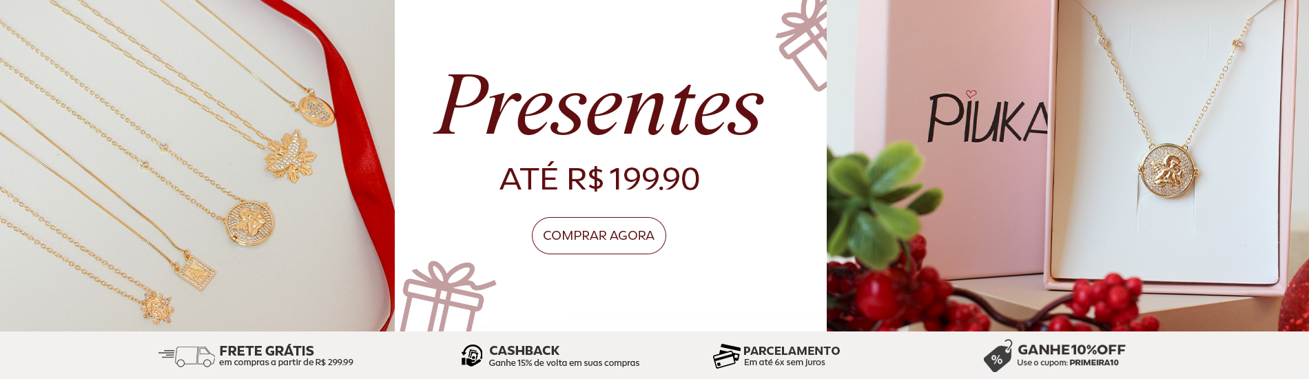 Presentes até R$199,90