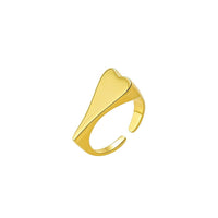 Anel Ajustável Coração Bianca Folheado a Ouro 18k