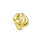 Anel Ajustável Orgânico Cecilia Folheado a Ouro 18k - Piuka