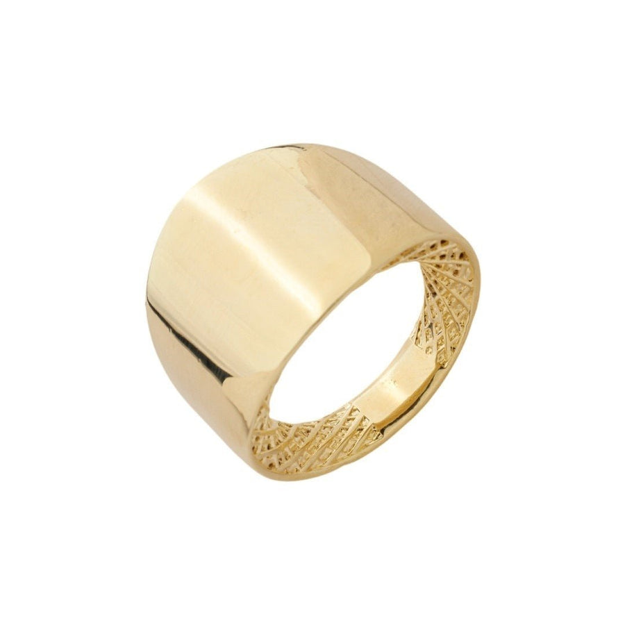 Anel Bold Mabel Folheado a Ouro 18k - Piuka