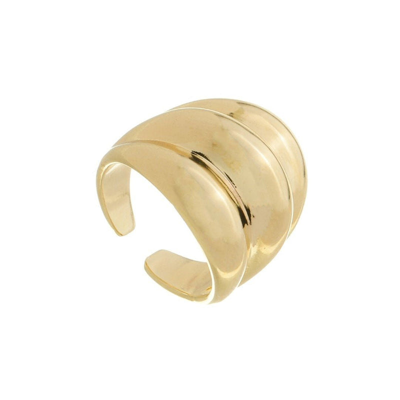 Anel Bold Nara Folheado a Ouro 18k - Piuka