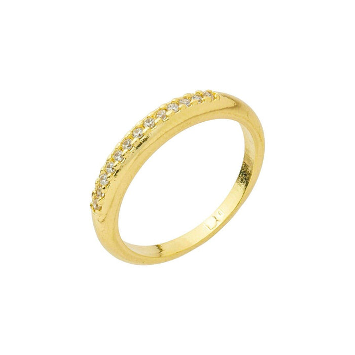 Anel Cléo Zircônias Folheado a Ouro 18k