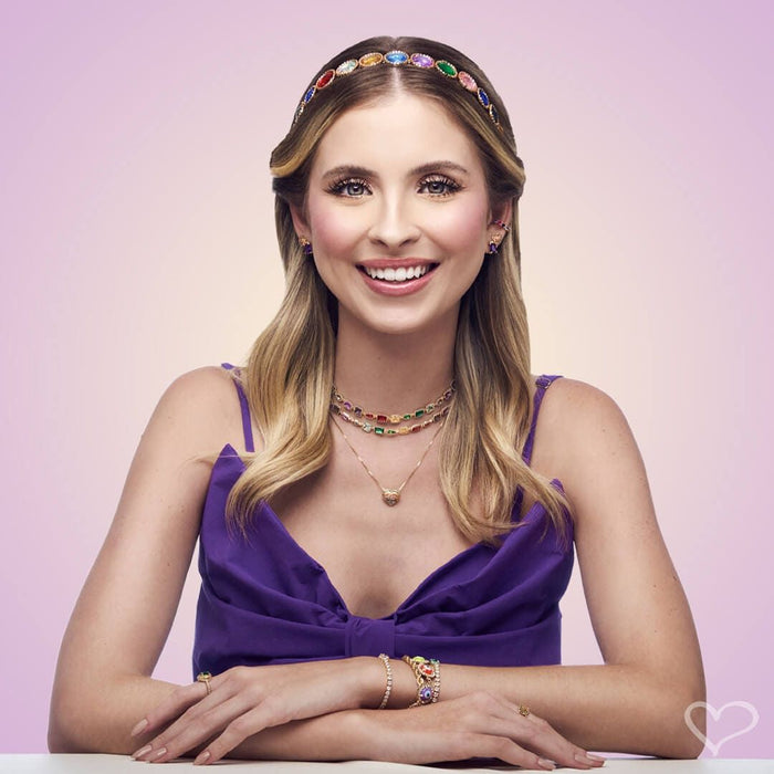 Anel de Coração Folheado a Ouro 18k Zircônia Esmeralda Elis