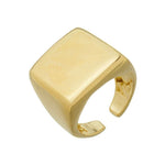 Anel de Dedinho Quadrado Gabi Folheado a Ouro 18k - Piuka