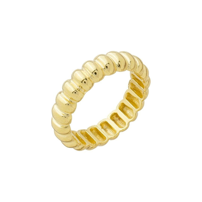 Anel Elissa Folheado a Ouro 18k
