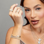 Anel Hannah Zircônias Folheado a Ouro 18k - Piuka