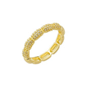 Anel Isabella Zircônias Folheado a Ouro 18k - Piuka
