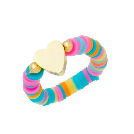 Anel Piuka Daila Coração Fimos Colors - Piuka