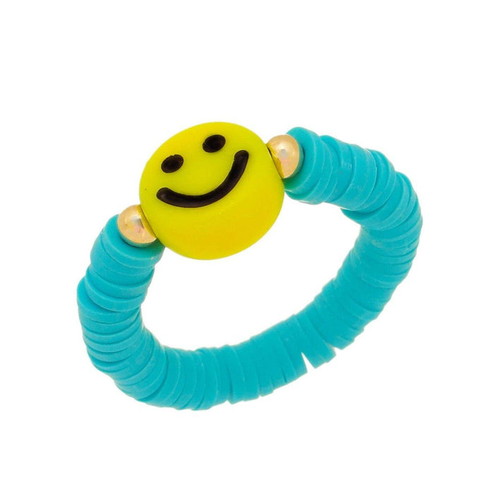 Anel Piuka Dany Smile Fimos Turquesa