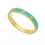 Anel Piuka Jess Turquesa Folheado a Ouro 18k - Piuka
