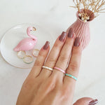 Anel Piuka Jess Turquesa Folheado a Ouro 18k - Piuka