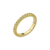 Anel Porta Aliança Anebella Zircônias Folheado a Ouro 18k - Piuka