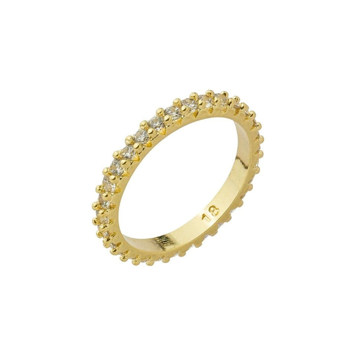 Anel Porta Aliança Anebella Zircônias Folheado a Ouro 18k
