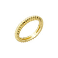 Anel Stella Espiral Folheado a Ouro 18k - Piuka