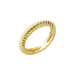 Anel Stella Espiral Folheado a Ouro 18k - Piuka