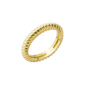 Anel Stella Espiral Folheado a Ouro 18k - Piuka
