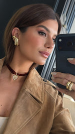 Ari Cânovas - Choker Lully Veludo & Brinco Ear Hook Rebeca - Piuka