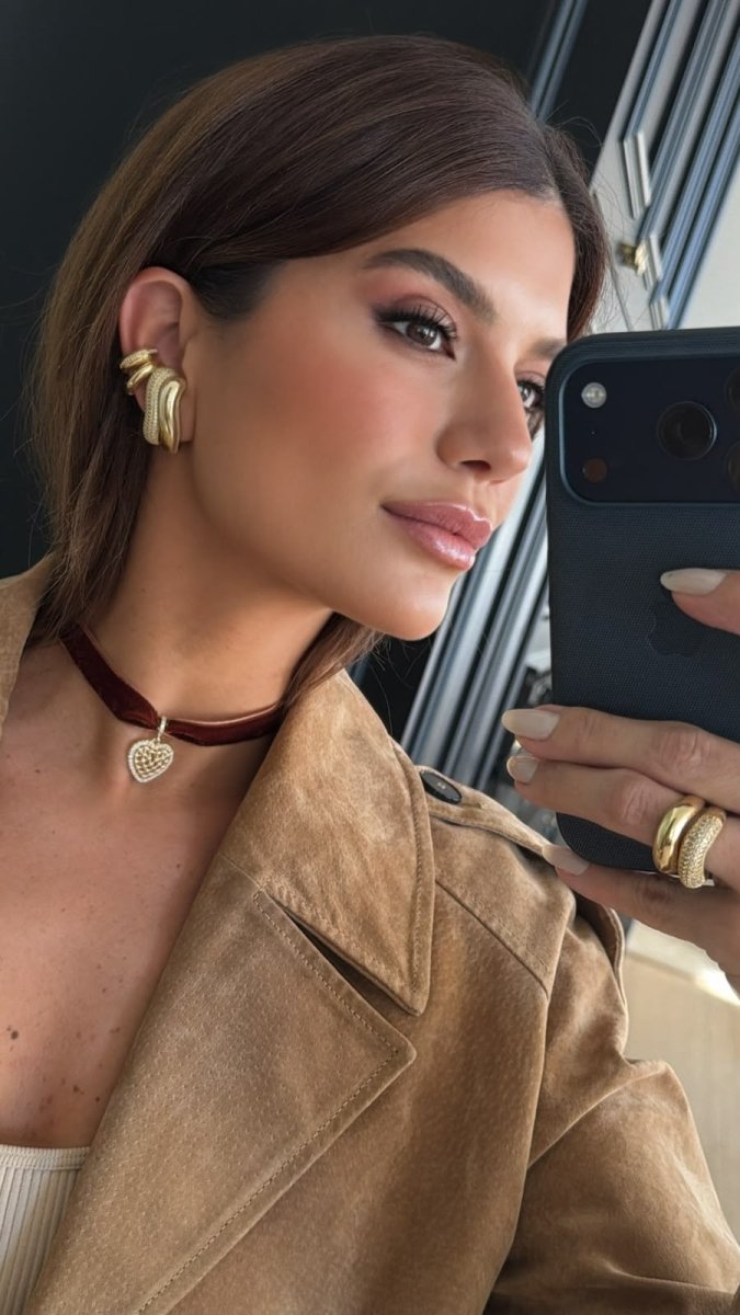 Ari Cânovas - Choker Lully Veludo & Brinco Ear Hook Rebeca - Piuka