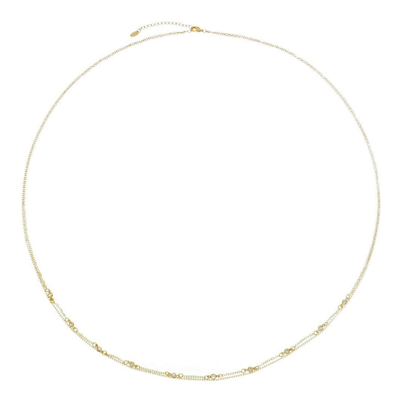 Belly Chain Ananda Zircônias Folheado a Ouro 18k - Piuka