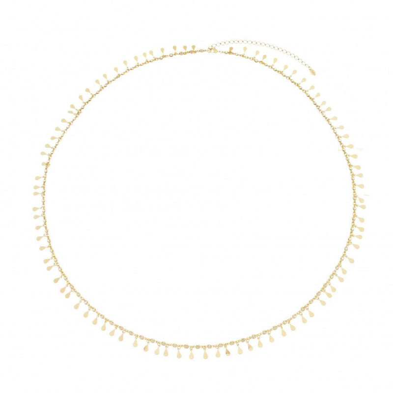 Belly Chain de Gotinhas Sofia Zircônias Folheado a Ouro 18k - Piuka