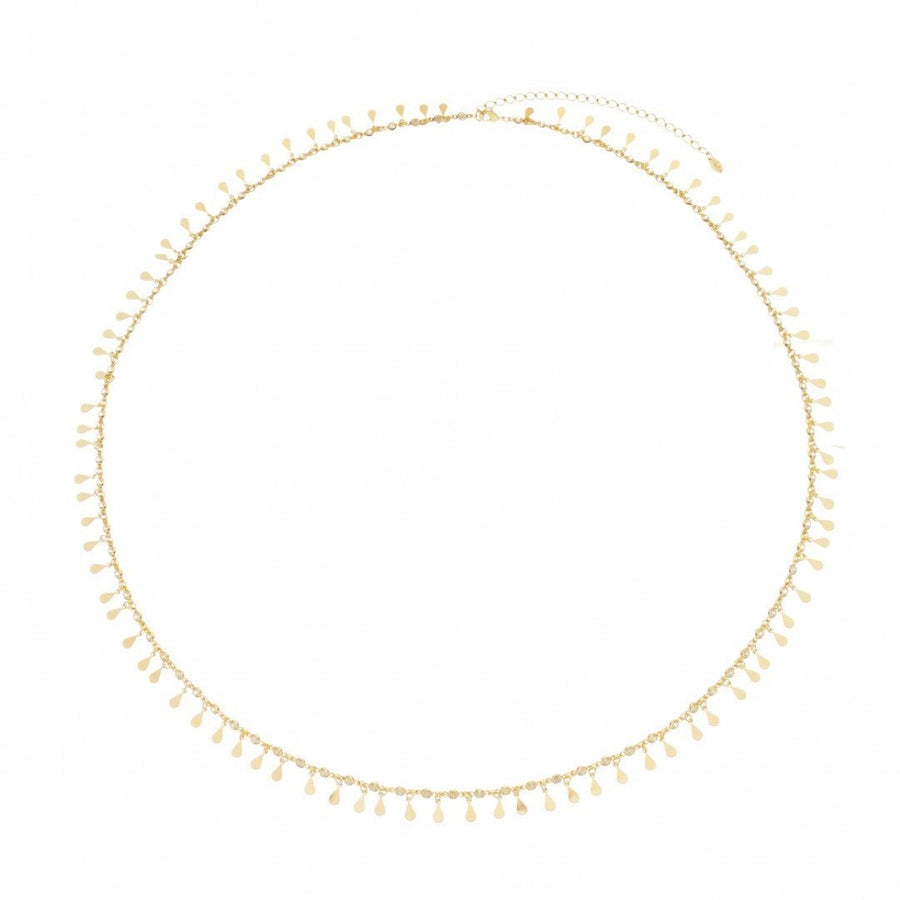 Belly Chain de Gotinhas Sofia Zircônias Folheado a Ouro 18k - Piuka
