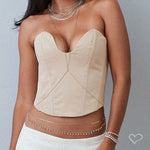 Belly Chain Duas Voltas Paola Zircônias Folheado a Ouro 18k - Piuka